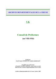 5 K : Conseil de préfecture - Archives départementales de la Creuse