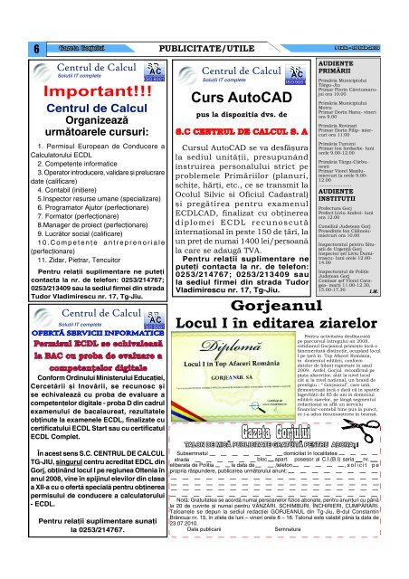 Click AICI pentru a descarca VARIANTA PDF - Cotidianul Gorjeanul