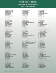 HONOR ROLL OF DONORS - Cleveland State University
