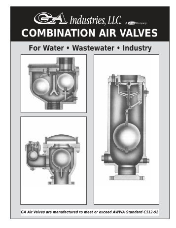 COMBINATION AIR VALVES - GA Industries