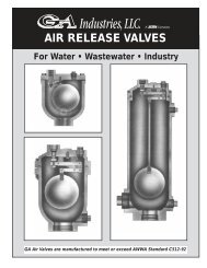 AIR RELEASE VALVES - GA Industries