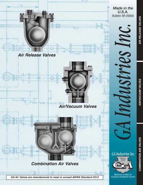 Air Release Valves Air/Vacuum Valves Combination ... - GA Industries