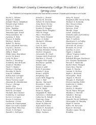 President's List Spring 2012 - Herkimer County Community College