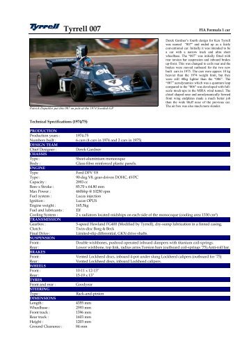 74 Tyrrell 007 - Motorsports Almanac