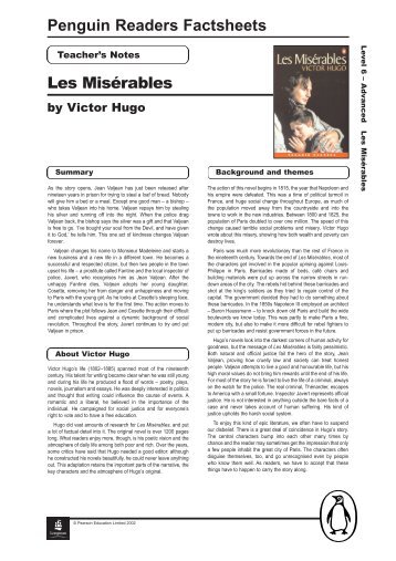 Penguin Readers Factsheets Les Misérables