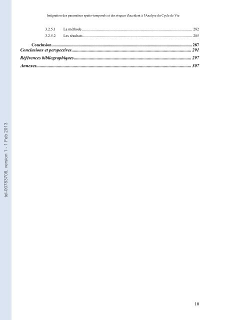 Intégration des paramètres spatio-temporels et des risques d ...