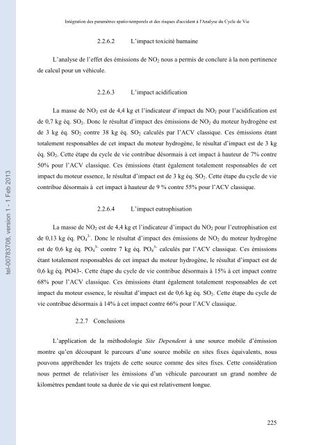 Intégration des paramètres spatio-temporels et des risques d ...