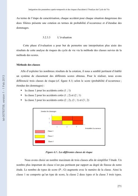 Intégration des paramètres spatio-temporels et des risques d ...