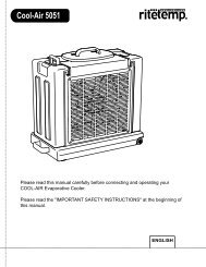 Cool-Air 5051 - The RiteTemp Support Site