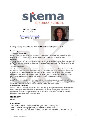 Nationality Education - Skema Business School