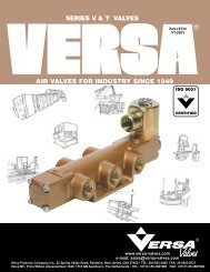 SERIES V & T VALVES AIR VALVES FOR ... - Versa Valves