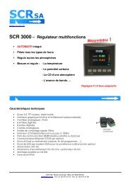 SCR 3000 – Régulateur multifonctions - SCR SA