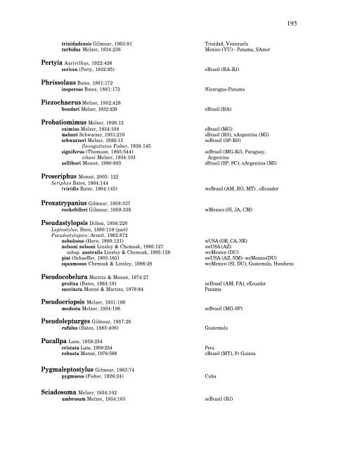 Electronic Version 2005 Checklist of the Cerambycidae, of the ...