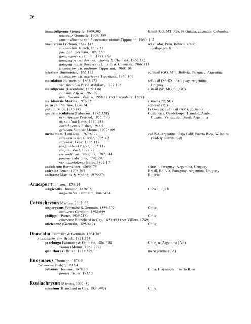 Electronic Version 2005 Checklist of the Cerambycidae, of the ...