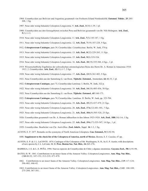 Electronic Version 2005 Checklist of the Cerambycidae, of the ...