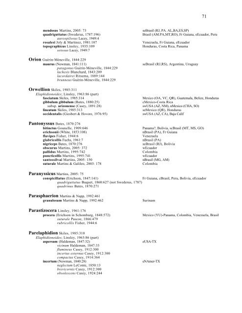 Electronic Version 2005 Checklist of the Cerambycidae, of the ...