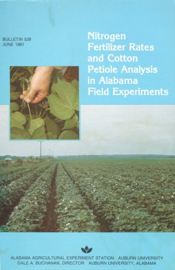 Nitrogen Fertilizer Rates and Cotton Petiole Analysis in - Auburn ...