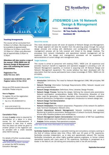 JTIDS/MIDS Link 16 Network Design and Management - Nicta