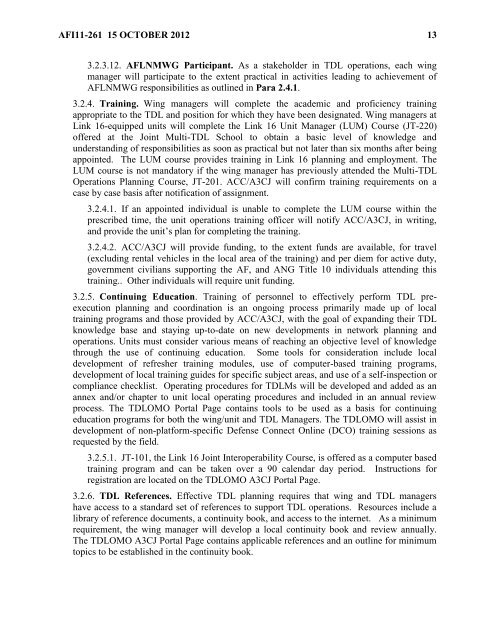 By order of the air force instruction 11-261 - Air Force E-Publishing ...