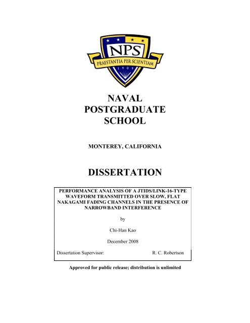 Kao, Chi-Han: "Performance analysis of a JTIDS - NPS Publications ...