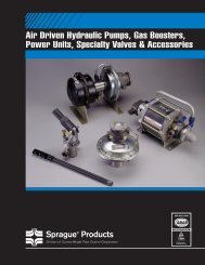 Air Driven Hydraulic Pumps - SpraGue Products - Curtiss Wright ...