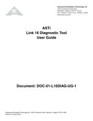 ASTi Link 16 Diagnostic Tool User Guide Document: DOC-01 ...