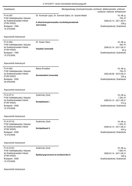 A tankönyvjegyzéken szereplő adatok Közismeret A tantárgy neve ...