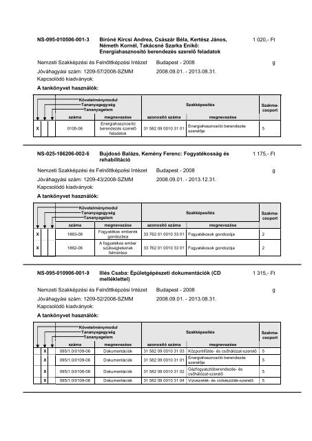 A tankönyvjegyzéken szereplő adatok Közismeret A tantárgy neve ...