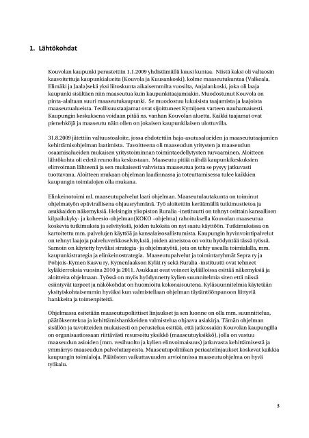 Maaseutuohjelma (pdf) - Kouvola