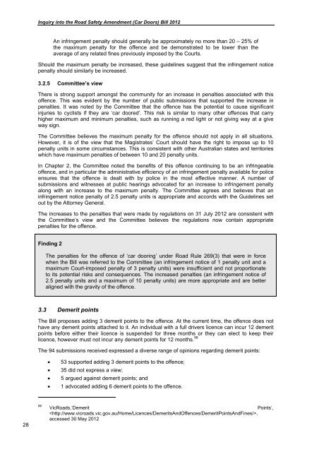 Inquiry into the Road Safety Amendment (Car Doors) Bill 2012 Final ...