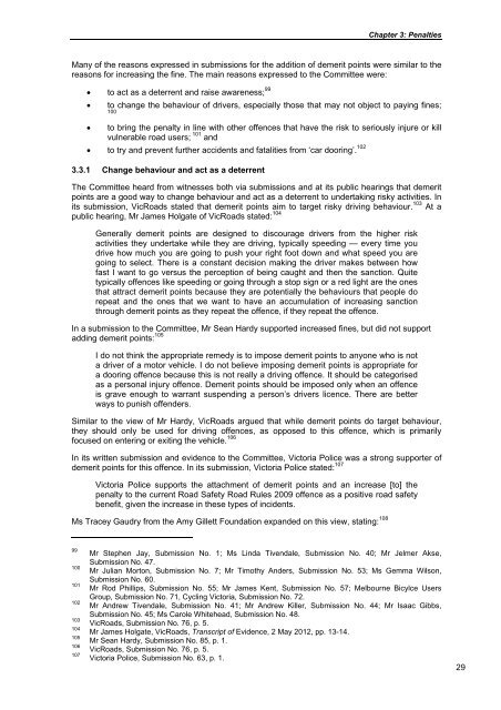 Inquiry into the Road Safety Amendment (Car Doors) Bill 2012 Final ...