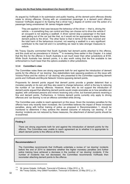 Inquiry into the Road Safety Amendment (Car Doors) Bill 2012 Final ...