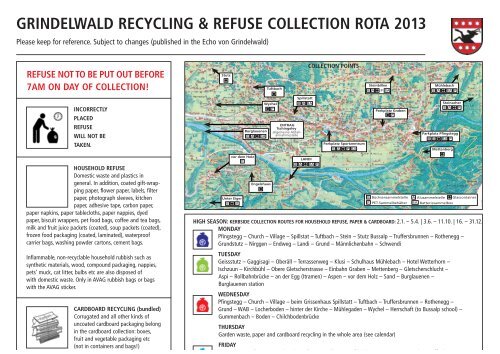 grindelwald recycling & refuse collection rota 2013 - Gemeinde ...