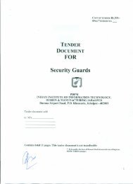 Tender Document For Security Guards. - IIITDM Jabalpur