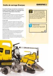 Outillage de serrage Enerpac - SCV SA