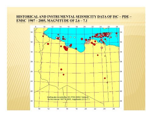 General information about seismicity & seismotectonics in Libya - IRIS