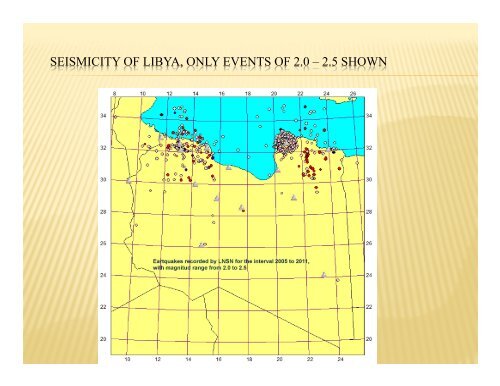 General information about seismicity & seismotectonics in Libya - IRIS