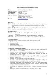 Curriculum Vitae of Mohammed Al-Wardi - Sultan Qaboos University