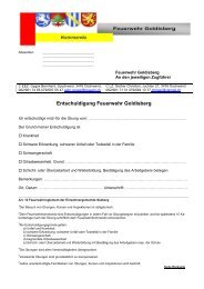 Entschuldigung Feuerwehr Goldisberg - Seeberg