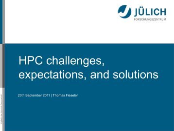 HPC challenges, expectations, and solutions