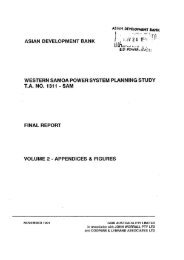 Western Samoa Power System Planning Study - Asian Development ...