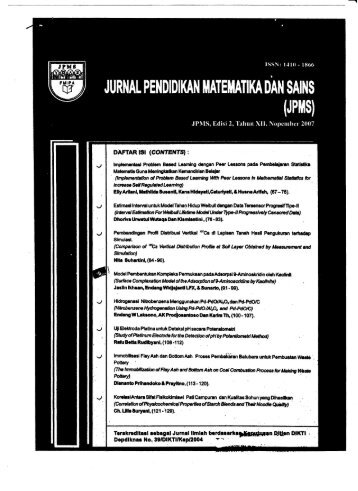 3.Model pembentukan kompleks permukaan pada adsorpsi, JPMS