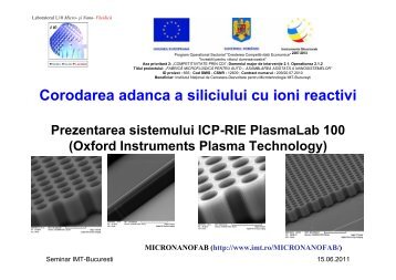 Corodarea adanca a siliciului cu ioni reactivi