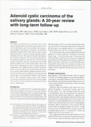 Adenoid cystic carcinoma of the salivary giands - Tel-Aviv Sourasky ...