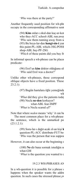 Turkish: A Comprehensive Grammar