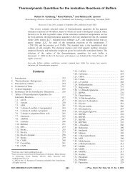 Thermodynamic Quantities for the Ionization Reactions of Buffers