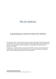 The de Andrias: - Levantine heritage