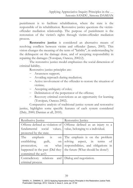 Applying Appreciative Inquiry Principles in the Restorative Justice ...