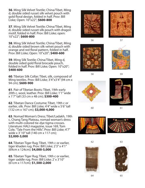 Antique Textiles, Carpets and Ethnographic Arts ... - Material Culture