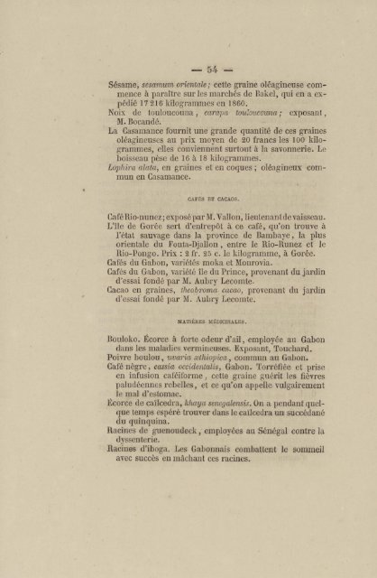 Catalogue des produits des colonies françaises envoyés à ... - Manioc